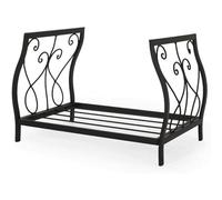 YYLMKMFC Supports à Bois de Chauffage en métal Moyen de 30 Pouces, Cerceau à bûches, Support de Stockage de Bois Rond résistant aux intempéries, Support de Foyer Noir for Foyer