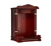 YYLMKMFC Table d'autel de Bouddha Murale, étagère de sanctuaire, Armoire de Bouddha en Bois Massif avec étagères coulissantes Extensibles(Redwood,18IN)