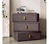 YYLMKMFC Table de Chevet en Bois Massif, Table de Chevet rotative à 360 ° avec 3 tiroirs, Table de Nuit créative, Table d'appoint for Chambre à Coucher(Dark Brown,60cm/23.6")