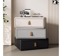 YYLMKMFC Table de Chevet en Bois Massif, Table de Chevet rotative à 360 ° avec 3 tiroirs, Table de Nuit créative, Table d'appoint for Chambre à Coucher(3-Color B,60cm/23.6")