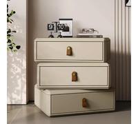 YYLMKMFC Table de Chevet en Bois Massif, Table de Chevet rotative à 360 ° avec 3 tiroirs, Table de Nuit créative, Table d'appoint for Chambre à Coucher(Khaki,60cm/23.6")