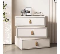 YYLMKMFC Table de Chevet en Bois Massif, Table de Chevet rotative à 360 ° avec 3 tiroirs, Table de Nuit créative, Table d'appoint for Chambre à Coucher(White,40cm/15.7")