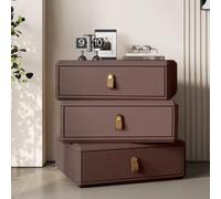 YYLMKMFC Table de Chevet en Bois Massif, Table de Chevet rotative à 360 ° avec 3 tiroirs, Table de Nuit créative, Table d'appoint for Chambre à Coucher(Caramel,45cm/17.7")