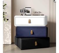 YYLMKMFC Table de Chevet en Bois Massif, Table de Chevet rotative à 360 ° avec 3 tiroirs, Table de Nuit créative, Table d'appoint for Chambre à Coucher(3-Color C,45cm/17.7")