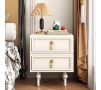 YYLMKMFC Table de Chevet rétro, Table de Chevet avec 2 tiroirs, Table de Nuit for Chambre à Coucher, Table d'appoint créative for canapé, Armoire d'appoint(White,40cm/15.7")