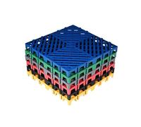 YYLMKMFC Tapis de Sol de Drainage modulaire, Tapis de Sol de Garage Anti-dérapage, revêtement de Sol à Coussin en PP, for sous-Sol de Lavage de Voiture(Green,16 Pieces)