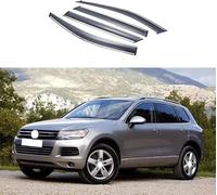 YYlong Déflecteurs d'air Pluie pour VW Touareg 2011-2020 imperméable et résistant aux UV Deflecteur Vitre Voiture Fenêtre Latérale Pare-Pluie