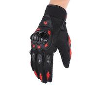 YYLUOYANG Gant Moto Gants Tout-Terrain, Gants de vélo Respirants à Tous Les Doigts, Chevalier Anti-Chute for Moto, extérieur(Red,XXL)