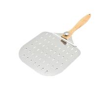 YYLUOYANG Pelle Pizza Pelle à pizza perforée avec manche amovible en bois et caoutchouc, légère aluminium(B)