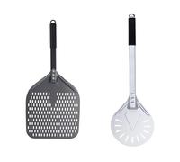 YYLUOYANG Pelle Pizza Pelle À Pizza Rectangulaire Perforée De 14/13/12 Pouces, Revêtement Dur En Aluminium, Palette Courte(12inch and 9inch Set)