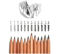 YYMIYU Lot de 12 crayons de croquis en cèdre naturel (8B)