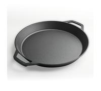 YYMIYU Poêle à frire robuste en fonte pré-enduite - Double poignées d'aide - Utilisation dans le four, sur la cuisinière, sur le gril, commercial ou au-dessus d'un feu de camp (50,8 cm)