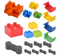 YYMT Lot de 44 adaptateurs de rail en bois, réutilisables, en plastique, pour rails en bois, compatibles avec la plupart des marques de chemins de fer en bois