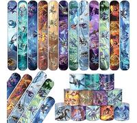 YYMYMGJ Lot de 48 bracelets Dragon Slap pour enfants - Fournitures de fête d'anniversaire - Cadeaux de carnaval - Récompenses en classe