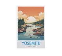 YYNFHCBS Parc national de Yosemite，Peinture par Numéros Adultes et Enfants Débutants Peintures avec Cadre Comprend des Pinceaux et des Peintures Acryliques（20x30cm） 7,8x11,8 pouces-H88