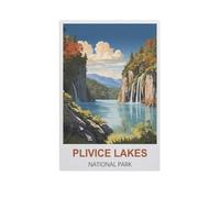 YYNFHCBS Parc national des lacs de Plitvice，Peinture par Numéro Kits pour Adultes sur Toile Décoration De La Maison Art Image Cadeau（30x40cm） 11.8x15.7 pouces-H59