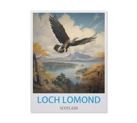 YYNFHCBS Peinture par Numero Adulte，Loch Lomond Écosse，DIY Acryliques Peinture,Kit de Peinture à l'huile sur Toile pour Débutants avec Brosses et Acryliques Peintures pour Maison Décor（30x40cm）-G48