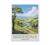 YYNFHCBS Peinture par Numero pour Enfants，Nidderdale Yorkshire，DIY Peinture à l'huile Peindre par Nombre Kits sur Toile à Faire soi-même avec Pinceaux（20x30cm） 7,8x11,8 pouces-G32