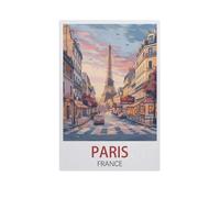 YYNFHCBS Peinture par Numero pour Enfants，Paris, France，DIY Peinture à l'huile Peindre par Nombre Kits sur Toile à Faire soi-même avec Pinceaux（30x40cm） 11.8x15.7 pouces-J44