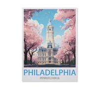 YYNFHCBS Peinture par Numero pour Enfants，Philadelphie Pennsylvanie，DIY Peinture à l'huile Peindre par Nombre Kits sur Toile à Faire soi-même avec Pinceaux（50x60cm） 19.6x23.6 pouces-F36