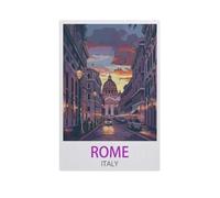 YYNFHCBS Rome, Italie，Peinture par Numéro Kits pour Adultes sur Toile Décoration De La Maison Art Image Cadeau（40x50cm） 15.7x19.6 pouces-J99