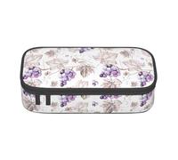 Yyoretp Belle trousse à crayons avec imprimé feuilles de vigne - Grande capacité - Organiseur de bureau - Boîte de maquillage