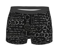 Yyoretp Boxer pour homme avec illustration abstraite, science, chimie, impression 3D, sous-vêtements extensibles en microfibre pour homme pour un usage quotidien, Noir , M