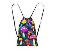 Yyoretp Bright Mushrooms Sac à dos avec cordon de serrage pour le sport, la plage, la natation, la gym, les voyages.