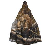 Yyoretp Cape à capuche imprimée castor pour adulte, Halloween, carnaval, cosplay, Noël