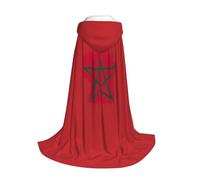 Yyoretp Cape à capuche imprimée drapeau du Maroc pour enfants avec costume de carnaval, Halloween, cosplay