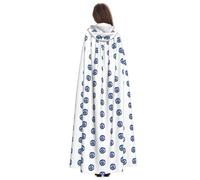 Yyoretp Cape à capuche pour adulte avec imprimé mauvais yeux pour carnaval, cosplay, Noël, Halloween.