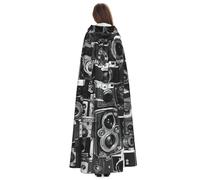 Yyoretp Cape à capuche rétro cool pour adulte - Pour carnaval, cosplay, Noël, Halloween