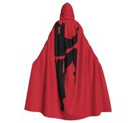 Yyoretp Cape à capuche unisexe pour adulte - Imprimé karaté - Pour Halloween, vampire de la mort, cosplay