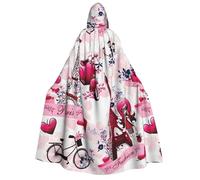 Yyoretp Cape à capuche unisexe pour adulte Motif Tour Eiffel Paris France Pour Halloween Cosplay Death Vampire