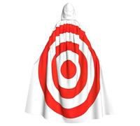 Yyoretp Cape longue à capuche imprimée cible pour adultes, pour Halloween, cosplay, carnaval, costumes de sorcière