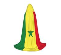 Yyoretp Cape longue à capuche imprimée drapeau du Sénégal pour enfants avec costume de carnaval, Halloween, cosplay
