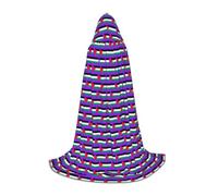Yyoretp Cape longue à capuche pour enfants avec imprimé drapeau de la Palestine avec costume de carnaval, Halloween, cosplay