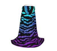 Yyoretp Cape longue à capuche pour enfants avec imprimé zèbre et rayures violettes, bleu, vert, camouflage, pour carnaval, Halloween, cosplay