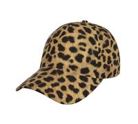 Yyoretp Casquette de baseball unisexe vintage imprimé léopard imprimé animal profil bas non structuré lavé réglable chapeau de golf papa noir