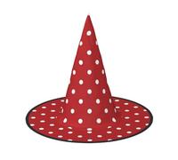 Yyoretp Costume d'Halloween à gros pois blancs - Chapeau de sorcière pour adultes - Accessoire de déguisement pour carnaval, cosplay, fête