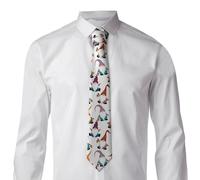Yyoretp Cravate de Noël drôle imprimé nains en soie pour homme, cravate formelle pour le travail, mariage, fête