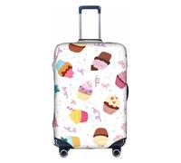 Yyoretp Delicious Cupcakes Housse de protection élastique pour valise avec fermeture éclair pour 45,7 à 81,3 cm., blanc, M