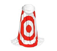 Yyoretp Design Target Cape à capuche longue imprimée pour enfants avec costume de carnaval, Halloween, cosplay