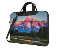 Yyoretp Grand Teton Sac à bandoulière pour ordinateur portable de 13 à 16" Motif parc national, Noir , 15.6 inch