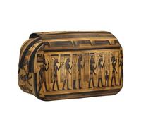 Yyoretp Grande capacité - Trousse à crayons - Imprimé hiéroglyphes égyptiens - Sac de rangement multifonctionnel