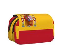 Yyoretp Grande capacité - Trousse à crayons - Motif drapeau espagnol - Organiseur de bureau - Multifonctionnel