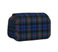 Yyoretp Grande capacité - Trousse de rangement multifonction - Motif tartan écossais - Bleu et vert