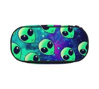 Yyoretp Grande trousse à crayons avec imprimé extraterrestres verts - Grande trousse à crayons pour fournitures de bureau