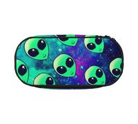 Yyoretp Grande trousse à crayons avec imprimé extraterrestres verts - Grande trousse à crayons pour fournitures de bureau