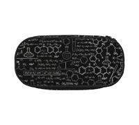 Yyoretp Grande trousse à crayons de grande capacité avec illustration abstraite, science, chimie, impression 3D, grande trousse à crayons pour fournitures de bureau